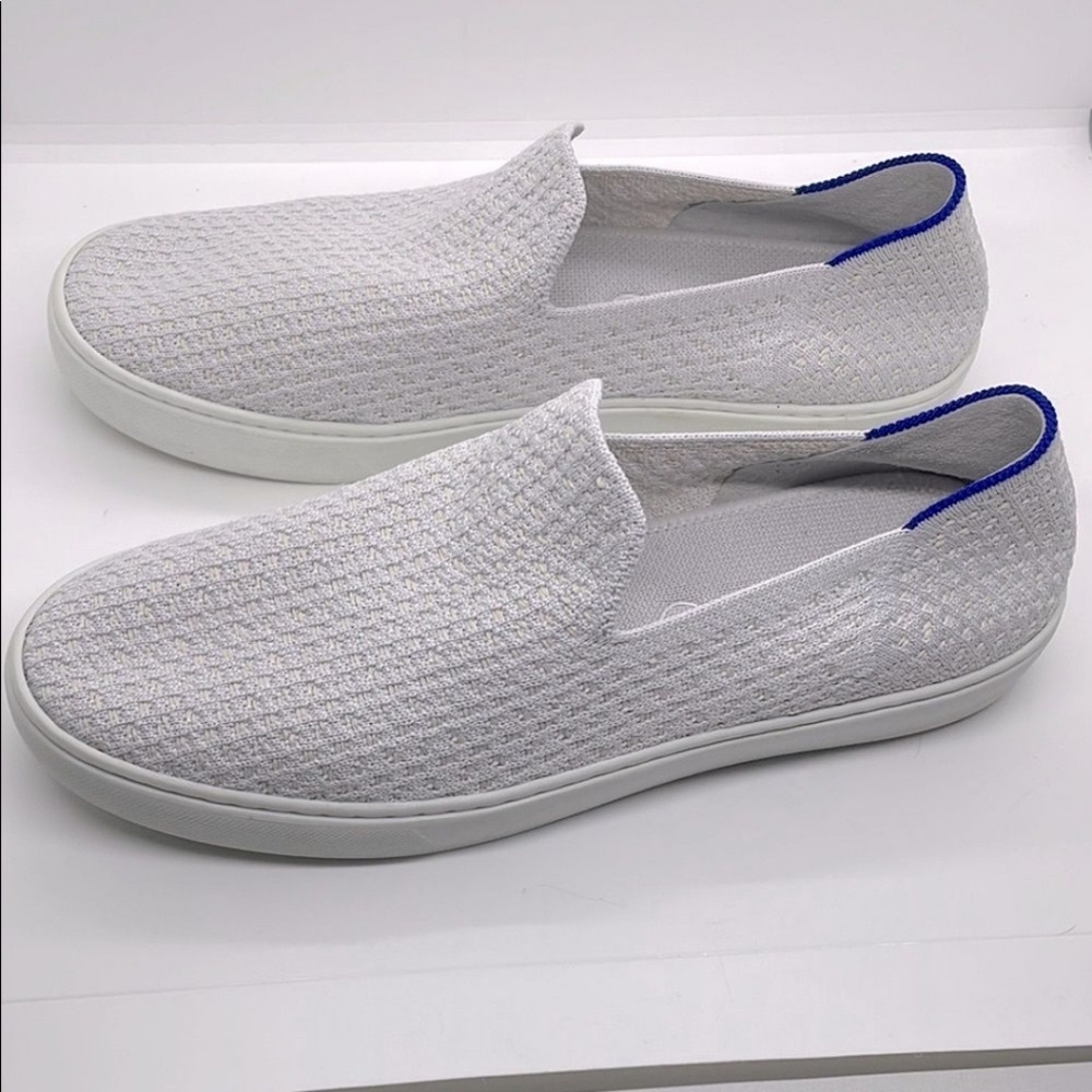 Rothy’s Retired Honeycomb Slip-On Sneakers Salt Color-Light Gray Women's Sz 7.5
